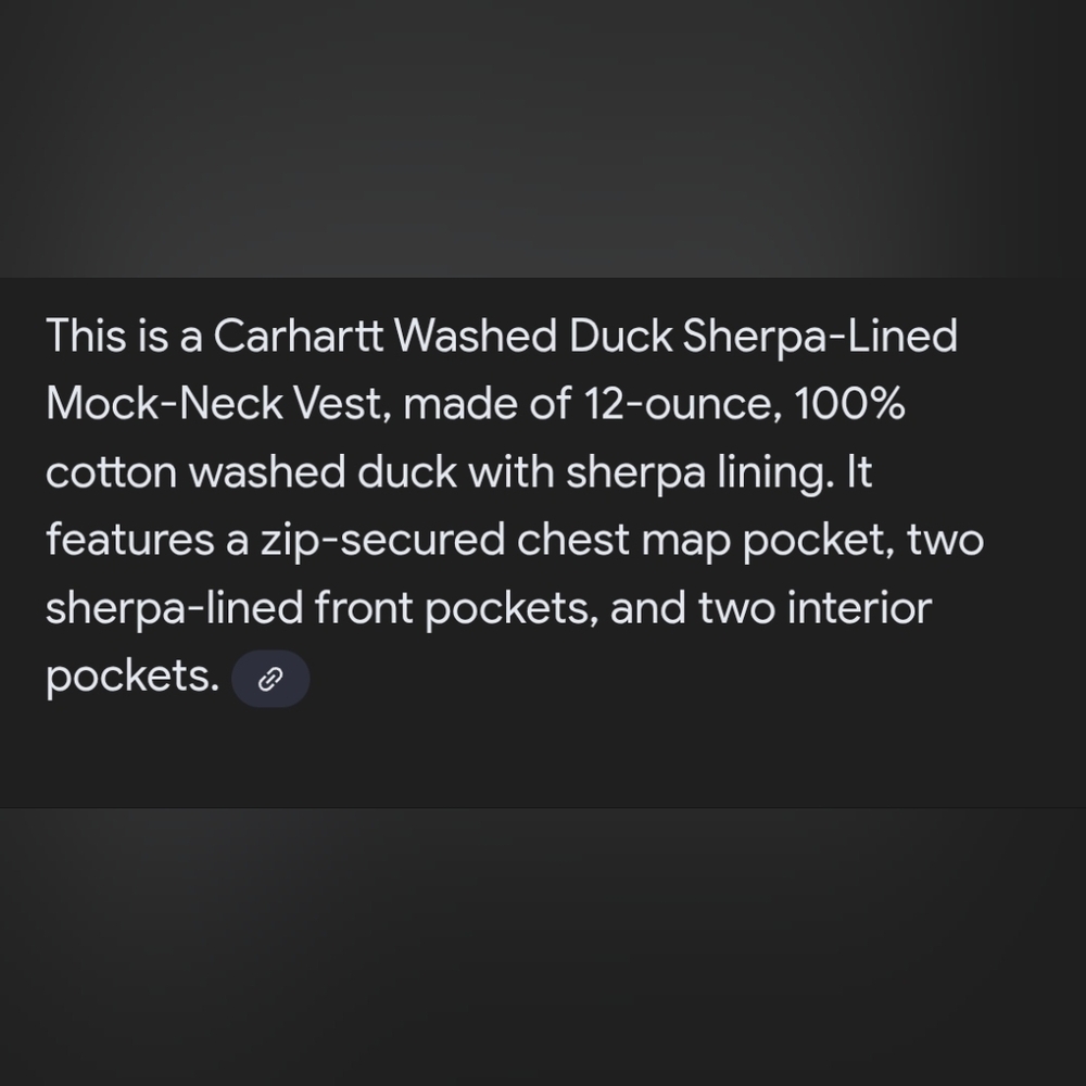 Carhartt Duck Sherpa Lined Vest Size M - Picture 5 of 5